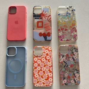 IPhone 13 Case Set - Pink, Blue, Gold, Cream